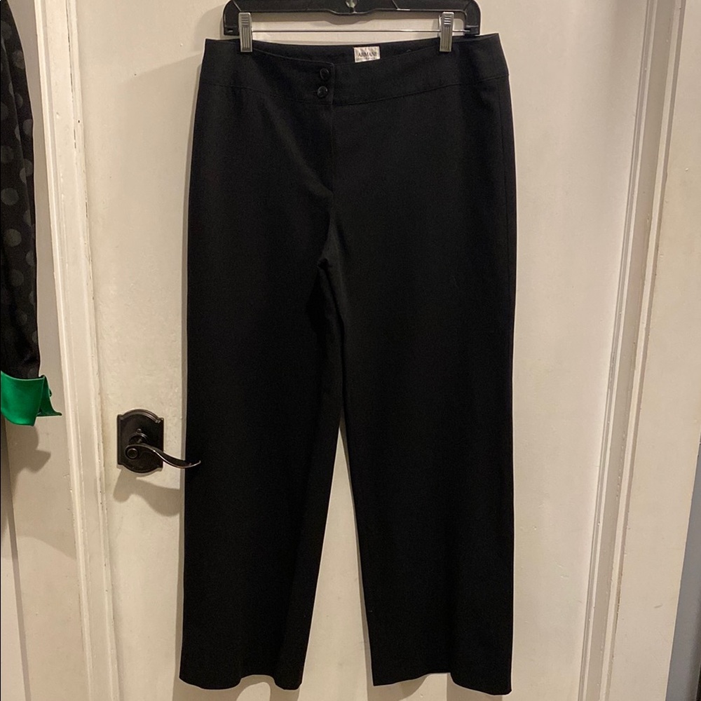 Armani Collezioni Black Pantsuit Classic Formal Style
